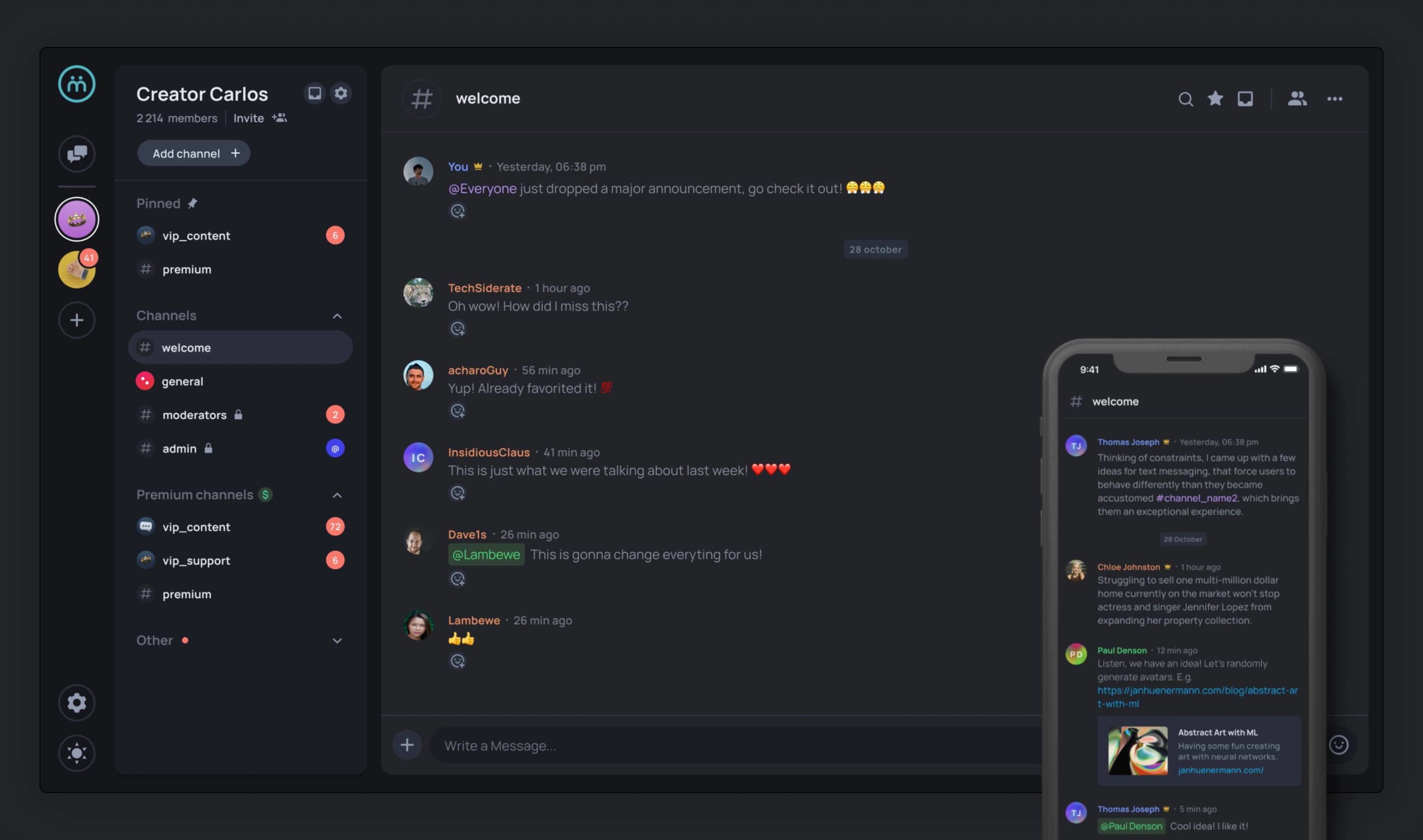 Community Chat Platform - Screenshot 1