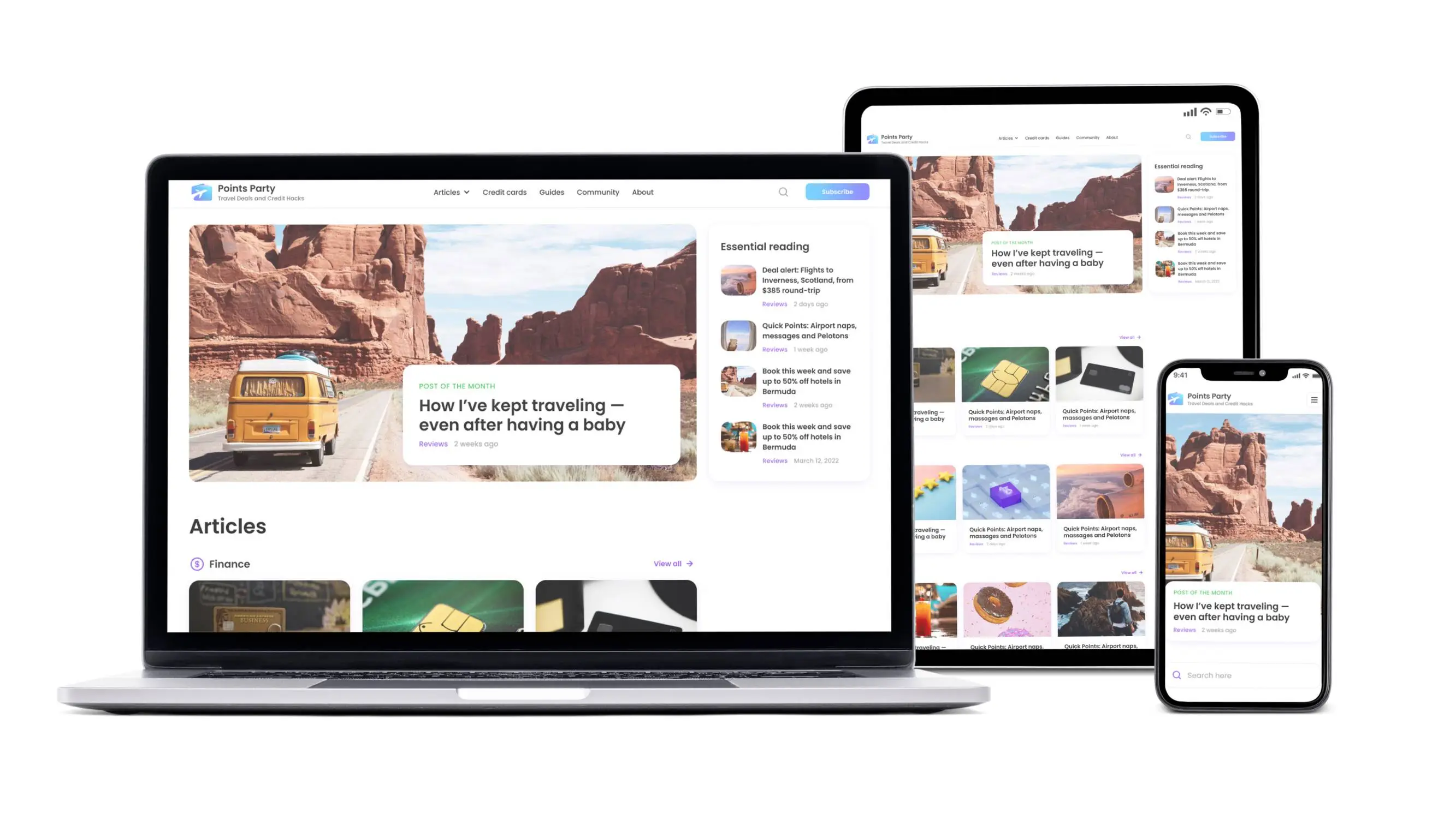 Content Marketing Website - The Points Party